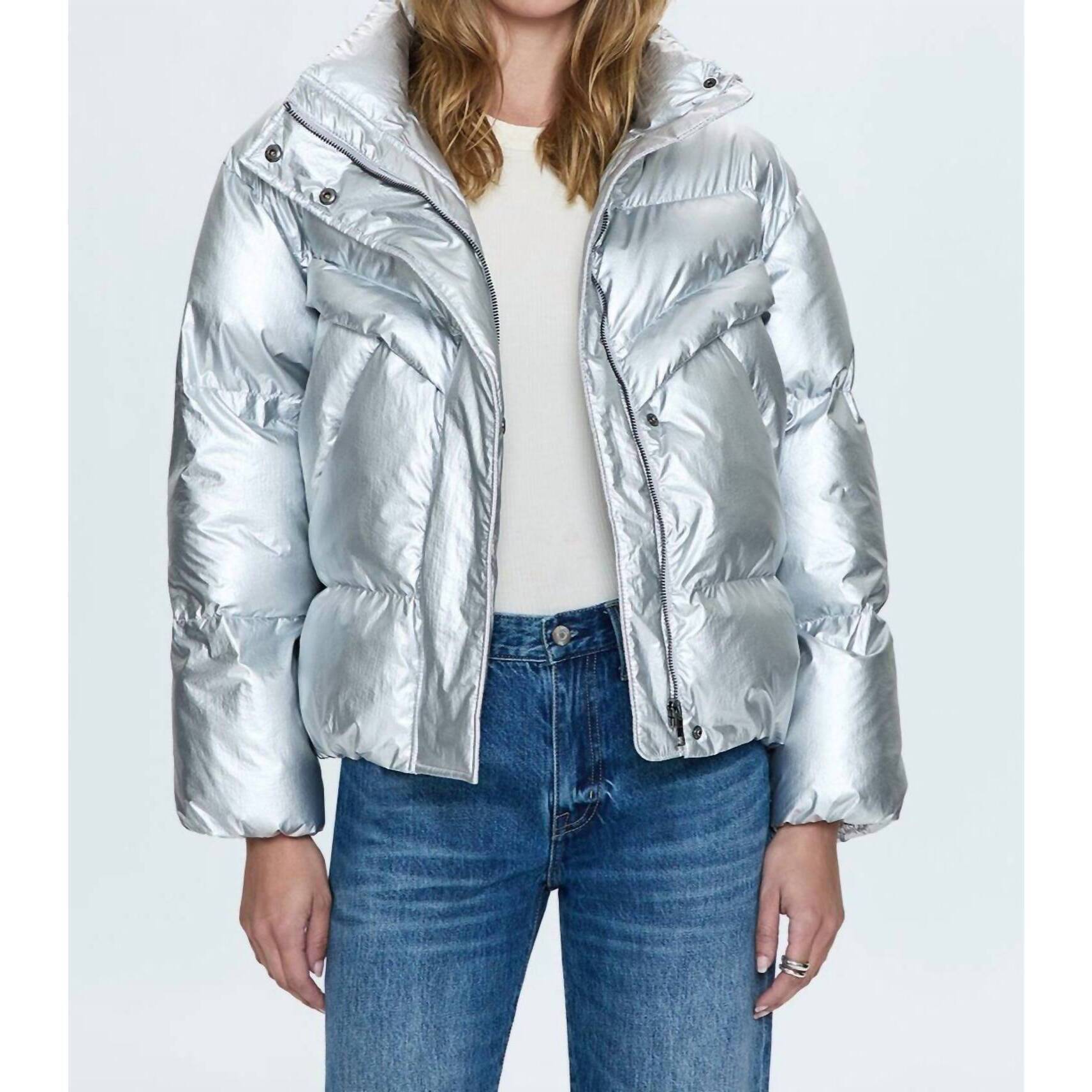 New Pistola Sascha Puffer Jacket In Silver